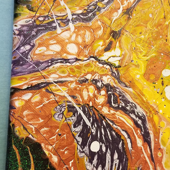 Original Painting 8x10 Purple Yellow Orange - Picture 5 of 8